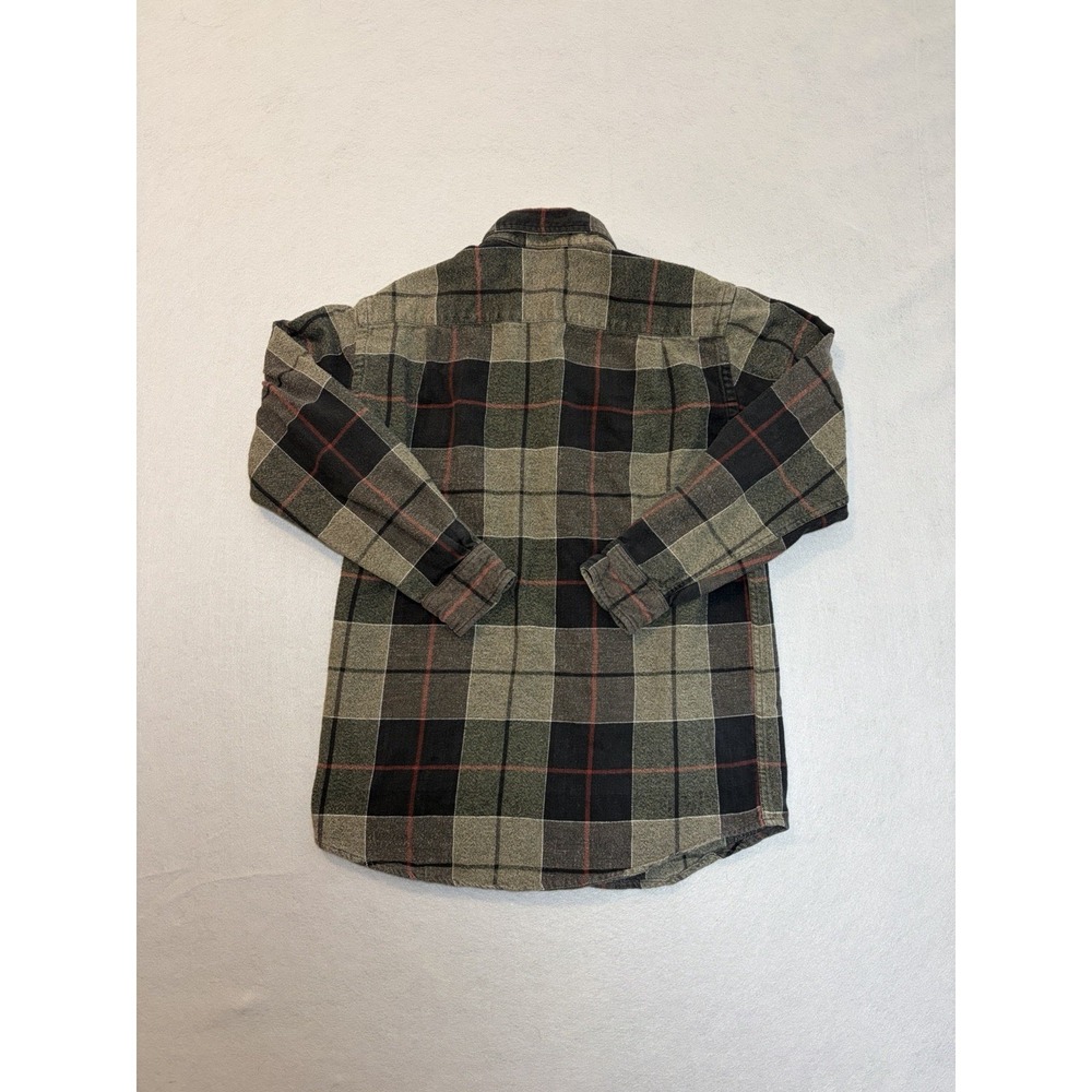 Orvis Plaid Flannel Button Down Heavyweight 100% Cotton Outdoors Workwear - Picture 5 of 8